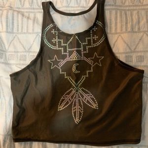 Teeki olive tank M/L medium-large